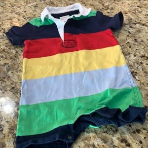 Ralph Lauren one piece size 18 months. Runs small my kids wore at 9-12 months.